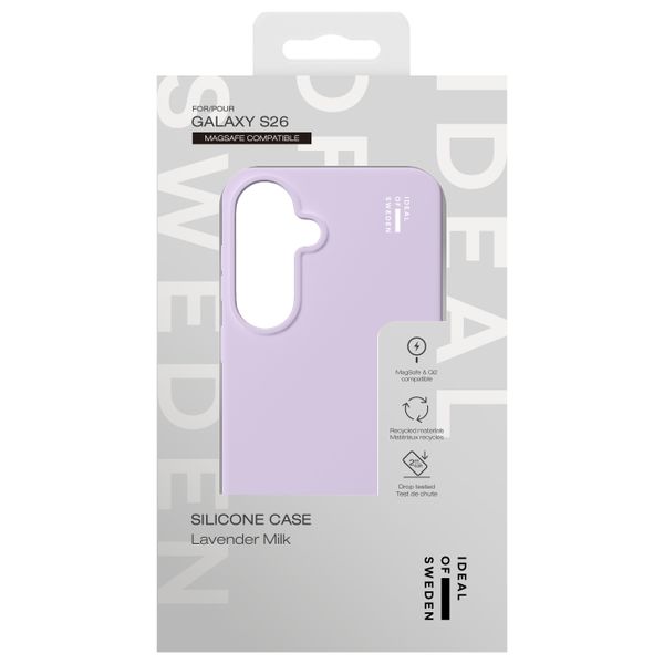 iDeal of Sweden Coque en silicone avec MagSafe Samsung Galaxy S26 - Lavender Milk