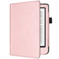 imoshion Étui de liseuse portefeuille en cuir végan Kobo Clara 2E / Tolino Shine 4 - Rose Doré