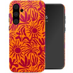Selencia Coque arrière Vivid Samsung Galaxy A55 - Tropical Vibes Apricot