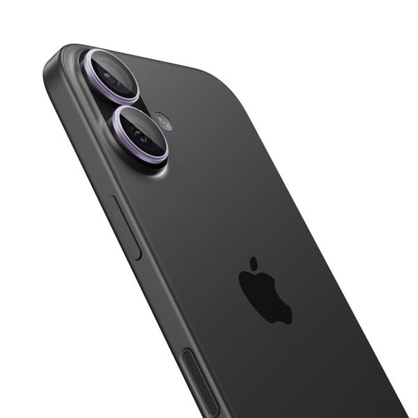 Spigen Optik Pro EZ Fit Lens Protector - Protection d'objectif de caméra (lot de 2) Apple iPhone 17 / 16 Plus - Violet