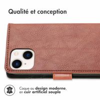imoshion Étui de télephone portefeuille de luxe Apple iPhone 14 / 13 - Marron