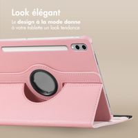 imoshion Coque tablette rotatif à 360° Samsung Galaxy Tab S10 Plus / Tab S9 FE Plus / Tab S9 Plus - Rose