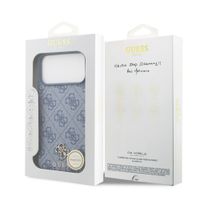 Guess Coque 4G Metal Logo MagSafe Apple iPhone 17 Pro Max - Bleu