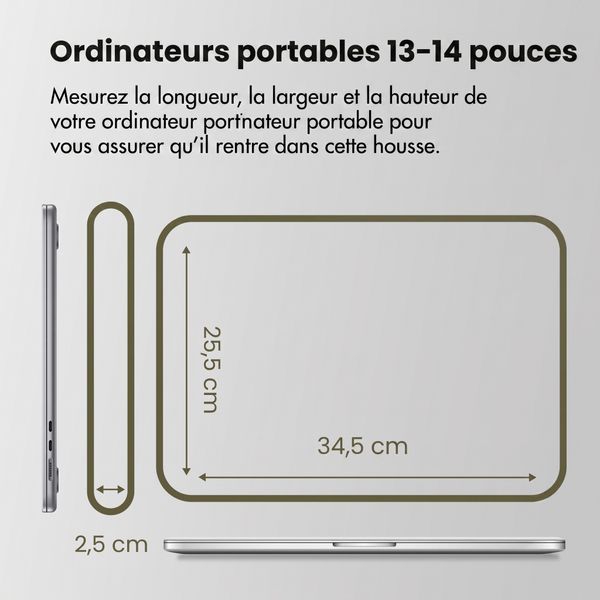 Accezz Housse ordinateur 13-14 pouces - Vert fonce