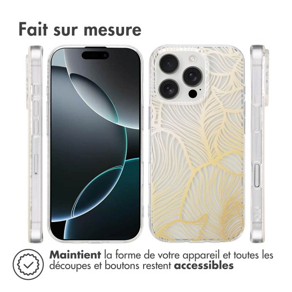 imoshion Coque Design Apple iPhone 16 Pro - Golden Leaves Transparent