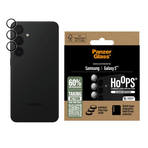 PanzerGlass Protection Caméra Hoops Optic Rings Samsung Galaxy S25 - Transparent