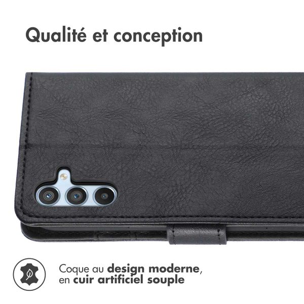 imoshion Étui de télephone portefeuille de luxe Samsung Galaxy A34 (5G) - Noir