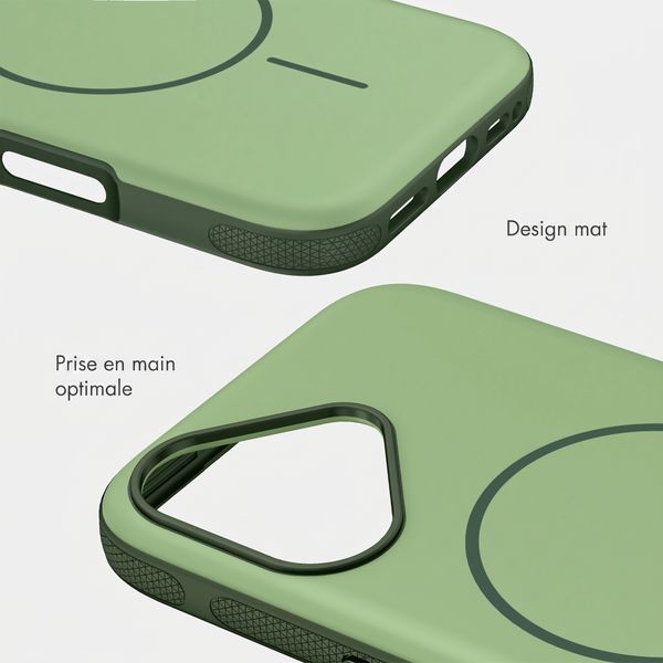 imoshion Coque arrière Color avec Thin MagSafe Ring Apple iPhone 16 - Vert foncé