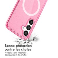 imoshion Coque Pailletée avec MagSafe Samsung Galaxy S25 - Paillettes Rose