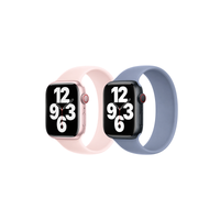 Apple 2 Pack Bracelet Boucle unique en Silicone Apple Watch | 38/40/41/42 mm - Taille 5 - Light Pink/ Winter Blue