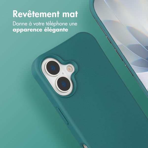 imoshion Coque arrière Color avec cordon amovible et MagSafe Apple iPhone 17 - Vert foncé