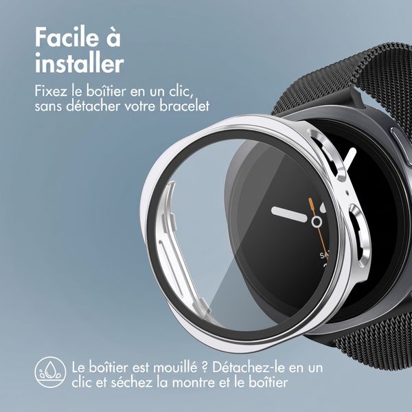 imoshion Coque rigide à couverture complète Samsung Galaxy Watch 8 (44 mm) - Argent