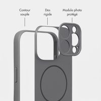 Accezz Coque Grip avec MagSafe Apple iPhone 15 Pro - Gris