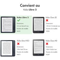 imoshion Design Slim Hard Sleepcover avec support Kobo Libra 2 / Tolino Vision 6 - Leopard
