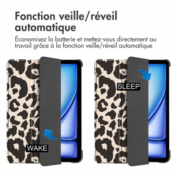 imoshion Coque tablette Design Trifold Apple iPad Air 13 pouces (2026) M4 / (2025) M3 / (2024) M2 - Leopard