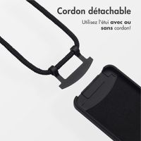 imoshion Coque arrière Color avec cordon amovible et MagSafe Samsung Galaxy S25 / S24 - Noir