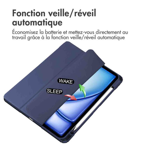 imoshion Coque tablette rigide Trifold Apple iPad Air 13 pouces (2026) M4 / (2025) M3 / (2024) M2 - Bleu foncé