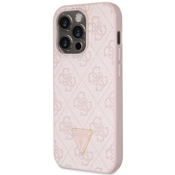 Guess Coque 4G Logo Triangle Strass Apple iPhone 15 Pro - Rose