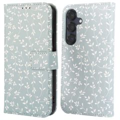 imoshion Étui de télephone portefeuille Design Samsung Galaxy S25 - Smoke Green Flowers