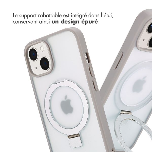 Accezz Coque Ring Stand avec MagSafe Apple iPhone 13 - Gris