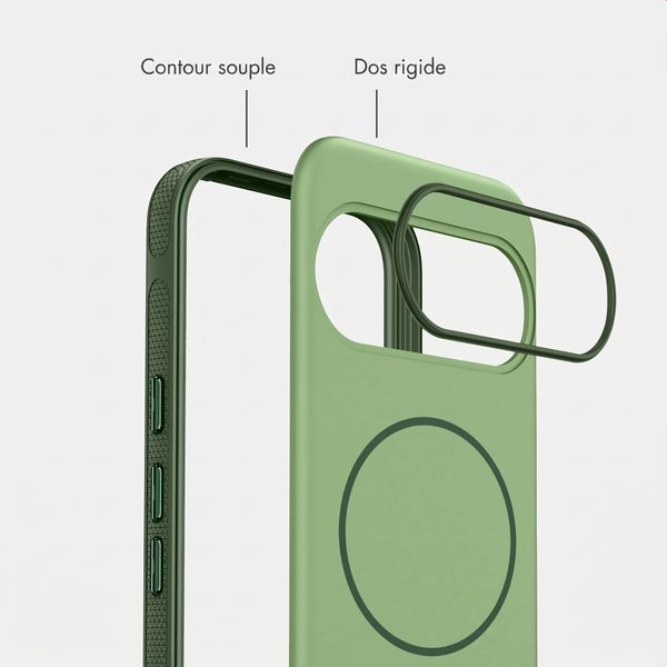 imoshion Coque arrière Color avec Thin MagSafe Ring Google Pixel 9 / 9 Pro - Vert foncé