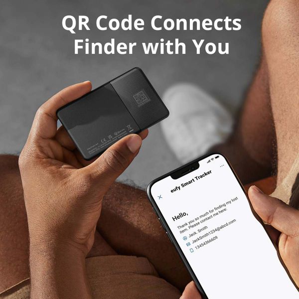 Eufy Smart Tracker Card - Tracker Bluetooth pour iOS - 1 Pack- Noir