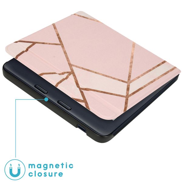 imoshion Design Slim Hard Sleepcover avec support Kobo Libra 2 / Tolino Vision 6 - Pink Graphic