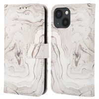 imoshion Étui de télephone portefeuille Design Apple iPhone 13 - Sandy Marble