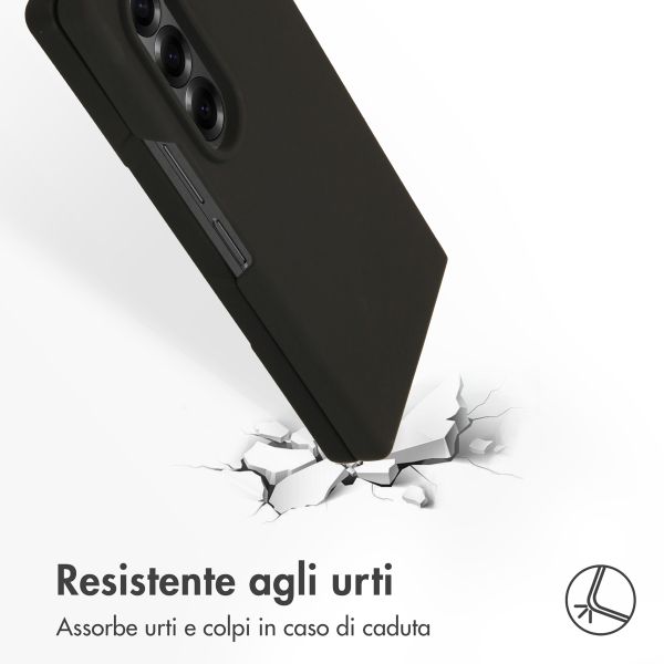 Accezz Coque Liquid Silicone Samsung Galaxy Z Fold 6 - Noir