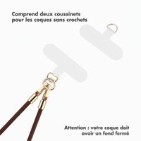 Selencia Cordon universel pour téléphone avec 2 crochets - réglable - Choco Brown