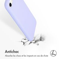Accezz Coque Liquid Silicone Apple iPhone SE (2022 / 2020) / 8 / 7 - Violet
