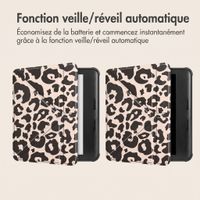 imoshion Étui de liseuse portefeuille design Pliable Kobo Libra Colour - Leopard