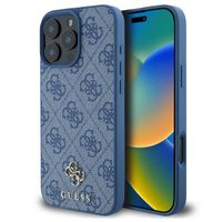Guess Coque 4G Metal Logo MagSafe Apple iPhone 16 Pro Max - Bleu
