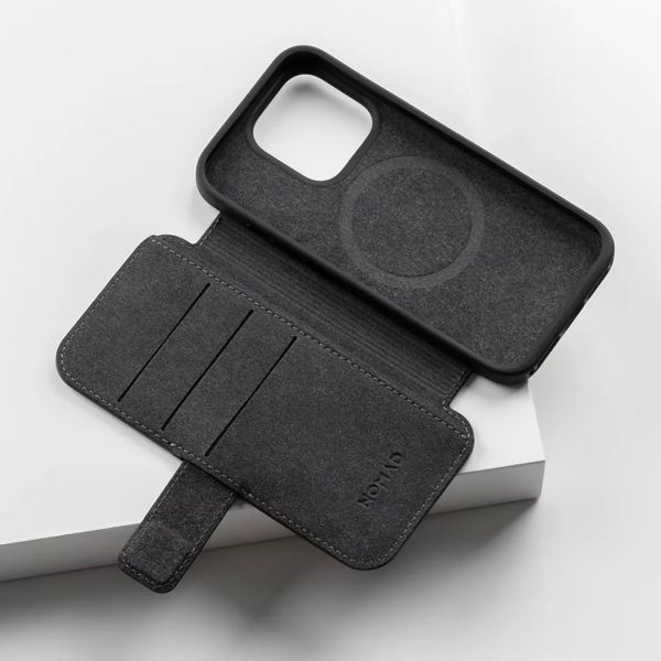 Nomad Étui de télephone portefeuille Modern Leather Folio Apple iPhone 15 Pro - Noir