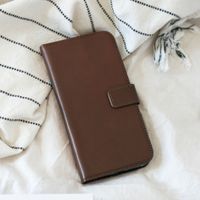 Selencia Étui portefeuille en cuir véritable Samsung Galaxy S9 Plus - Marron