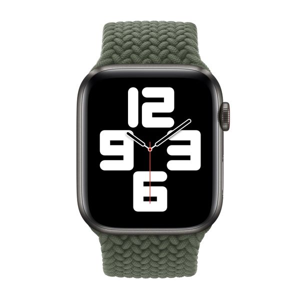 Apple Bracelet Solo tressé Apple Watch | 44/45/46/49 mm - Taille 6 - Inverness Green