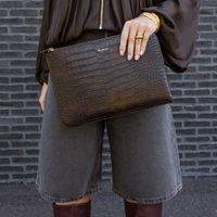 Selencia Pochette ordinateur Croco 13 pouces - Choco Brown