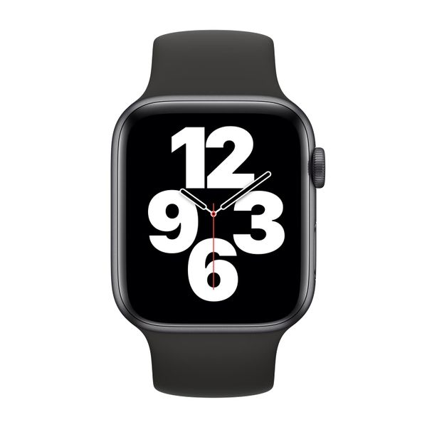 Apple Bracelet Boucle unique en Silicone Apple Watch | 44/45/46/49 mm - Taille 10 - Noir