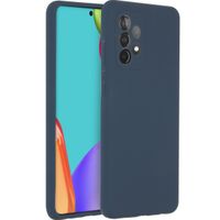 Accezz Coque Liquid Silicone Samsung Galaxy A52(s) (5G/4G) - Bleu foncé