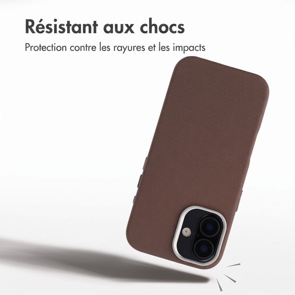 Accezz Coque arrière Mesh avec MagSafe Apple iPhone 16 - Marron