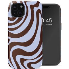 Selencia Coque arrière Vivid Apple iPhone 15 - Dream Swirl Chocolate