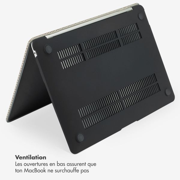 Selencia Coque tissée Apple MacBook Pro 16 pouces (2021 / 2023 M3 / 2024 M4 / 2026 M5) - Taupe