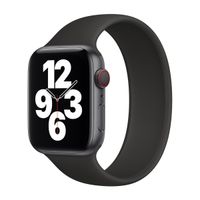 Apple Bracelet Boucle unique en Silicone Apple Watch | 38/40/41/42 mm - Taille 4 - Noir