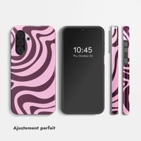 Selencia Coque arrière Vivid Samsung Galaxy A36 / A56 - Wavy Swirl Pink Plum