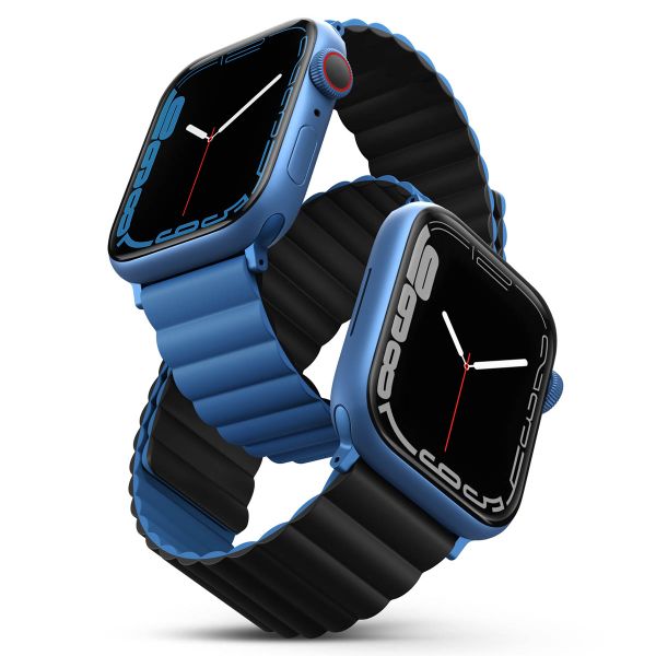 Uniq Bracelet Revix réversible Apple Watch | 38/40/41/42 mm - Caspian (Blue/Black)