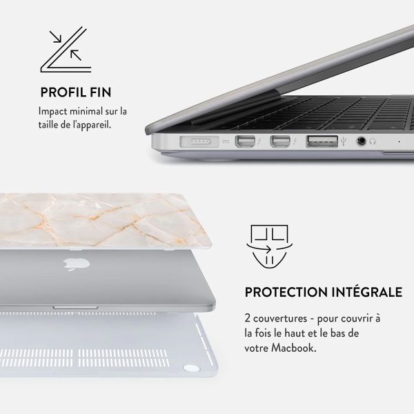 Burga Coque Rigide Apple MacBook Air 13 pouces (2022 / 2024 M3 / 2025 M4 / 2026 M5) - Vanilla Sand