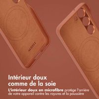 Accezz Étui de télephone portefeuille en cuir 2-en-1 avec MagSafe Samsung Galaxy S23 - Sienna Brown