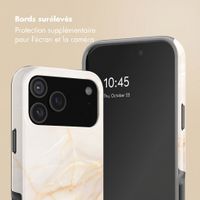 Selencia Coque arrière Vivid Apple iPhone 18 Pro Max - Golden Beige Marble
