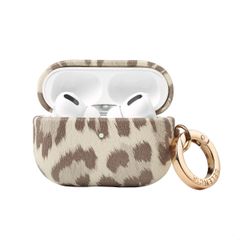 Selencia Coque Sabi motif panthère  Apple Airpods Pro / Pro 2 - Soft Ivory