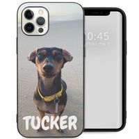 Concevez votre propre coque en gel Apple iPhone 12 (Pro) - Noir